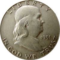 1951 Ben Franklin Half Dollar Value Cointrackers