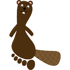 Basteln Mit Fussabdruck Biber Fussabdruck Baby Basteln Tiere Basteln