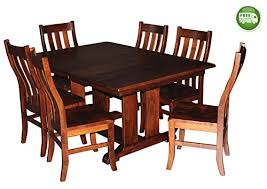 Underside of custom dining tables, legs have wheels making the tables mobile. Aspen Tree Trestle Dining Room Table Set For 6 8 Solid Maple Diningroom Kitchen Tables Sets