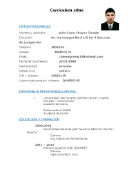 Cause uma boa impressão com este modelo de currículo simples e objetivo. Curriculum Vitae En Word