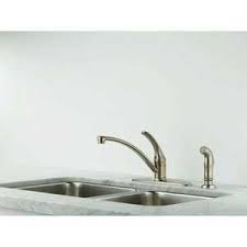 Delta kitchen sink faucet with side sprayer. Delta B4410lf Ss Foundations Single Handle Standard Kitchen Faucet With Side Sprayer In Stainless