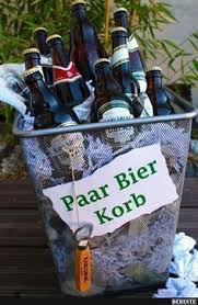 Paar Bier Korb Accessoires Bier Korb Paar Cadeau Fait Maison Cadeaux Creatifs Idees Cadeaux