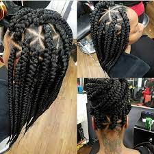 Box Braids Natural Hairstyles Protective Hairstyles Triangle Parts Hair Styles Braided Hairdo Braided Hairstyles