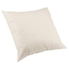 Companies usually use duck or chicken feathers as filling. Bed Bath Duck Feather Filled Cushion Pad 22