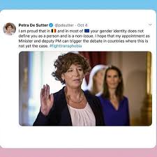 She is also a veteran politician, having been a member of the european parliament, the belgian. Keynoteworthy Why We Love Belgium Belgium Has Appointed The World S First Transgender Cabinet Minister The Green Mep Petra De Sutter Was Chosen As Deputy Leader In The Country S New Seven Party