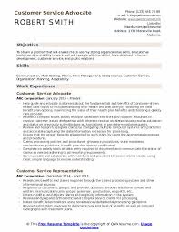 Customer Service Advocate Resume Samples Qwikresume