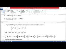 Integral Substitusi Dan Integral Parsial Youtube