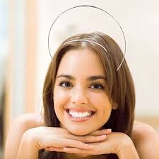 Lawie Confezione da 6 cerchietti sottili in metallo a 2 strati in metallo  argentato per dea regina angelo aureola cerchietti per capelli fai da te  base semplice copricapo da sposa ballo di