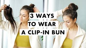 Easy to use bun hairpieces to create beautiful instant chic updos. How To Wear A Clip In Bun Easy Hairstyles Youtube