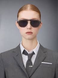 Thom Browne ACETATE OVAL SUNGLASSES