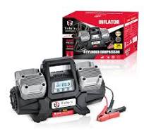 Toby’s 4-Cylinder Heavy-Duty Air Compressor 150 PSI | 400LPM Fast Inflator  with Digital Display, Dual Valve, 7M Hose & Thermal Protection – For Car,  ...