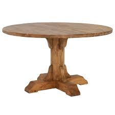 A reclaimed wood table top is sure to add character to your dining room without breaking the bank. Covington Round Reclaimed Wood Dining Table Barker Stonehouse