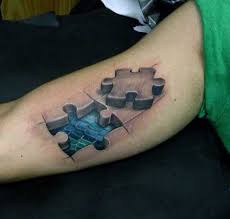 Autism puzzle piece tattoo for men. Pin On Tatting