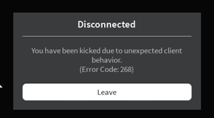 We have proudly been distrubuting scripts for almost 2 years. Roblox Kicks Me From All Games Error Code 268 Engine Bugs Devforum Roblox