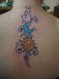Need some inspo for your sun and moon tattoo? 3 Stars Tattoo Design Sun Moon And Stars Tattoo Ideas Best Moon Tattoo Designs Moon Tattoo Shoulder Tattoos For Women