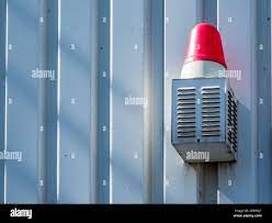 Burglar Alarm System Red Light Stock Photo Alamy