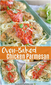 It's easy and comes together quickly. Baked Chicken Parmesan