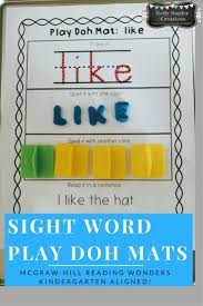 Sight Word Play Doh Mats Mcgraw Hill Wonders Aligned Reading Wonders Kindergarten Sight Words Word Work Stations