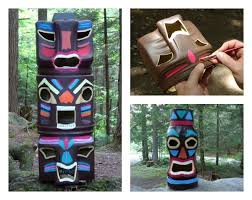 Diy Coffee Container Tiki Statues Tiki Statues Tiki Tiki Decor