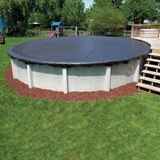 This kind of solar pool cover is suitable for the round intex pool in 18 ft/ 22 ft/24 ft ,the size can be customized. Winter Block Winter Block 24 Ft Round Blue Above Ground Winter Pool Cover Wc24r The Home Depot