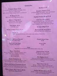 Online Menu Of Grouper S Waterfront Restaurant Elizabeth City Nc