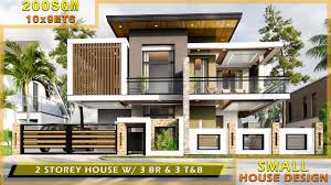 As you can see, two story house plans are very flexible and well suited to a variety of living situations. Small House Design 10x9 With 200 Sqm Floor Area 2 Storey House With 3 Bedrooms And 3 Bathrooms Youtube