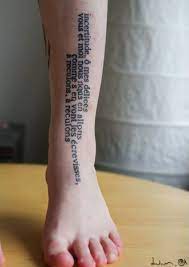 Very Different For A Shin Tattoo Shin Tattoo Text Tattoo Tattoos