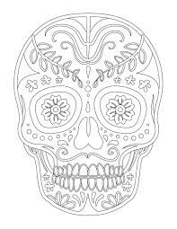 Halloween Skull Candy Coloriage Facile A Imprimer Artherapie Ca Skull Coloring Pages Sugar Skull Drawing Colouring Printables
