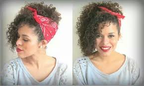 Updo Curly Hair Bandana Rayza Nicacio Curly Girl Hairstyles Curly Hair Inspiration Curly Hair Styles Naturally