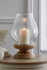Buy Turned Wood Hurricane From The Next Uk Online Shop In 2021 Wood Turning Living Room Candles 60 Glass