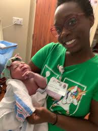 This was quite a special delivery for Dr. M. She had the honor of  delivering her great niece --- Yes, you read that correctly! Anyone else  out there have weird family dynamics?