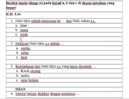 Download Contoh Soal Pts Pai Dan Bp Kelas 6 Semester 2 K13 Tahun 2020 Info Pendidikan