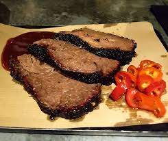 Beef Brisket With Pickled Red Chilli And Barbecue Sauce At Smokestak London Beef Brisket Food Food Market