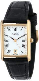 men s pulsar watch a classic tank style watch at a severe fraction of the cost black leather strap pulsar fashion watches