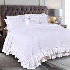 Farmhouse bedding, farmhouse quilts and quilt sets, queen farmhouse quilts. Queen S House Farmhouse Ruffled Comforter Set White King Buy Online In Kuwait At Desertcart Com Kw Productid 111249532