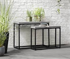 149 00 Witterungsbestandige Gartenmobel Diese Beiden Konsolentische Mit Platten Aus Faserzement In Beton Optik Konsolen Tisch Ikea Gartentisch Konsolentisch