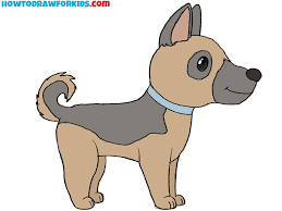 How To Draw A German Shepherd - Easy Drawing Tutorial For Kids