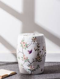 Blooming Tree Garden Stool Floral White Thedecorkart Garden Stool Garden Trees Blooming Trees