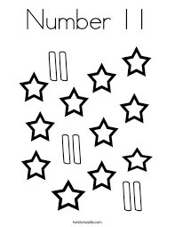 Number 11 Coloring Page Coloring Pages Coloring Pages For Kids Coloring Books