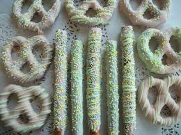 Baby Shower Spring Wedding Assorted 2lb Pastel Pink And Green Chocolate Covered Pretzels Green Chocolate Pretzels