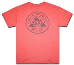 Coors Light Distressed Red Stamp T Shirt Boozingear Com