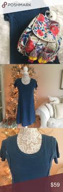 Jane And Delancey Dress T Shirt Dress In Dark Chambray Blue By Jane And Delancey 100 Cotton New Authentic Jane And Delancey Dr Dresses T Shirt Dress Fashion