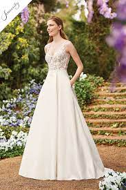 Style 44170 Illusion Bodice With Exposed Boning Mikado Ball Gown Sincerity Bridal Sincerity Wedding Dress Conservative Wedding Dress Ball Gowns Wedding