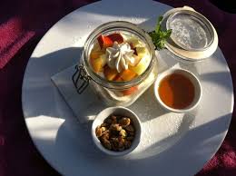 Fruits Yogurt Nuts And Honey Kalh Ore3h Kali Oreksi Greekbreakfast Marbellacorfu Greece Greek Breakfast Gastronomy Food