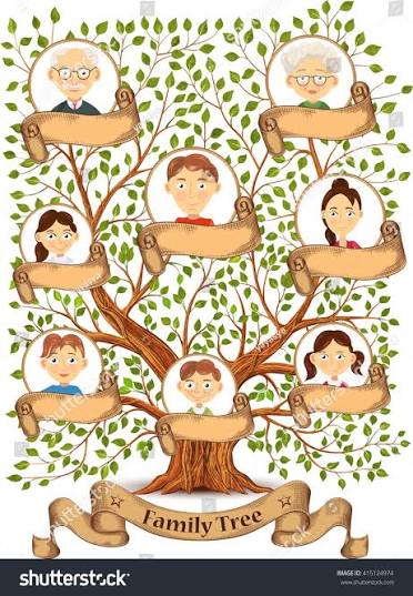 Family Tree Portraits Family Members Illustration Stock Illustration  415124974 | Shutterstock