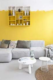 Resultado De Imagen De Paredes Amarillo Con Sofa Gris Decoracion De Interiores Pintura Habitaciones Amarillas Pintura De Interiores