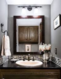 Grey Bathroom Ideas Inspiration Tags Grey Bathroom Vanity Grey Bathroom Decor Grey Bathroom Tile Home Glass Tile Backsplash Bathroom Powder Room Design