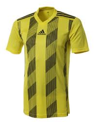 Details About Adidas Men Stripe 19 Shirts S S Soccer Jersey Yellow Tee Top Gym Shirt Dp3204