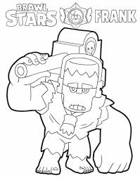 Ekskluzywna kolekcja zdjęć z postaciami z popularnej gry dla dzieci brawl stars na telefony komórkowe. Frank Kolorowanka Brawl Stars