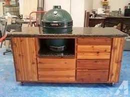 Build Charcoal Grill Cabinet Big Green Egg Patio Kitchen For Sale In Plano Texas Classif Big Green Egg Outdoor Kitchen Big Green Egg Table Selling Furniture